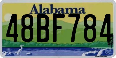 AL license plate 48BF784