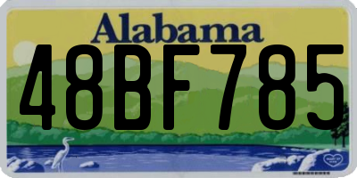 AL license plate 48BF785