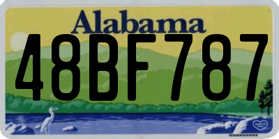 AL license plate 48BF787