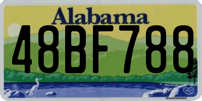 AL license plate 48BF788