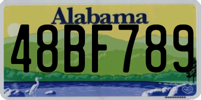 AL license plate 48BF789