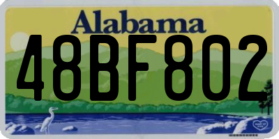 AL license plate 48BF802