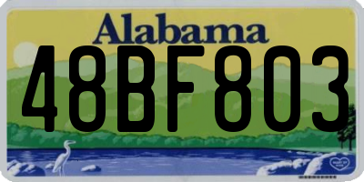 AL license plate 48BF803