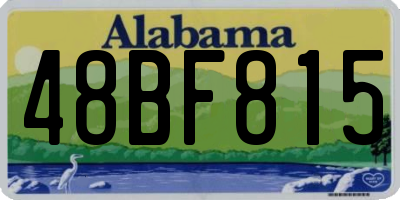 AL license plate 48BF815