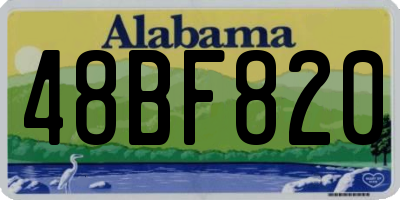 AL license plate 48BF820