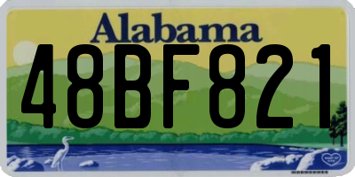AL license plate 48BF821