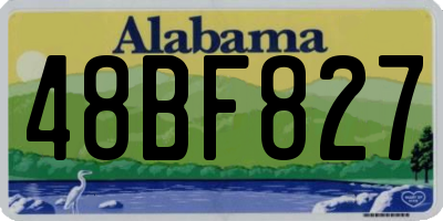 AL license plate 48BF827