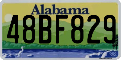 AL license plate 48BF829
