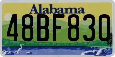 AL license plate 48BF830