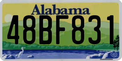 AL license plate 48BF831
