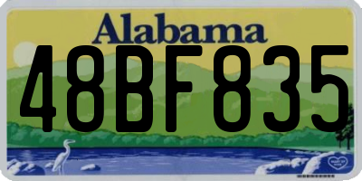 AL license plate 48BF835
