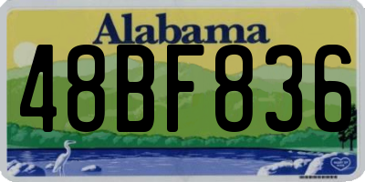 AL license plate 48BF836