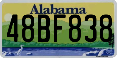 AL license plate 48BF838