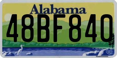 AL license plate 48BF840