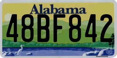 AL license plate 48BF842