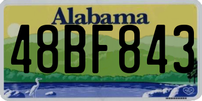 AL license plate 48BF843