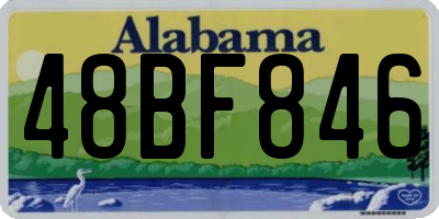 AL license plate 48BF846