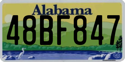 AL license plate 48BF847