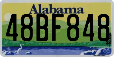 AL license plate 48BF848