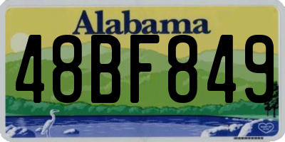 AL license plate 48BF849