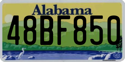 AL license plate 48BF850