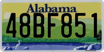 AL license plate 48BF851