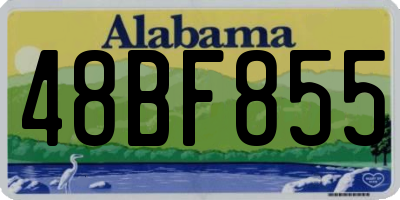 AL license plate 48BF855