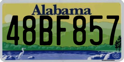 AL license plate 48BF857
