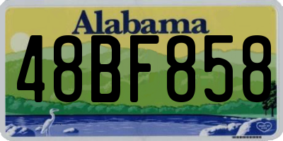 AL license plate 48BF858