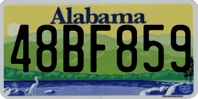 AL license plate 48BF859