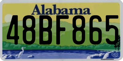AL license plate 48BF865