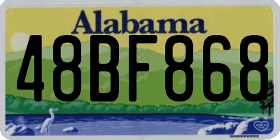 AL license plate 48BF868