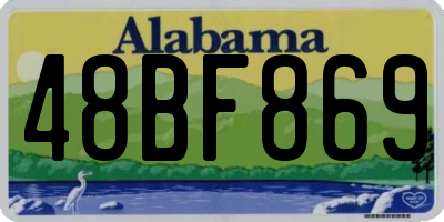 AL license plate 48BF869