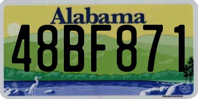 AL license plate 48BF871