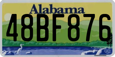 AL license plate 48BF876