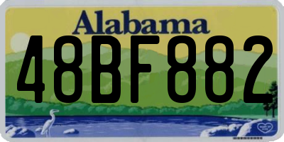 AL license plate 48BF882