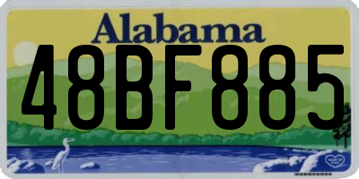 AL license plate 48BF885