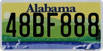 AL license plate 48BF888