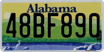 AL license plate 48BF890