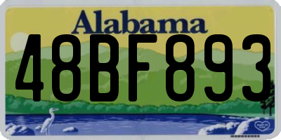 AL license plate 48BF893