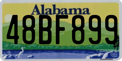AL license plate 48BF899