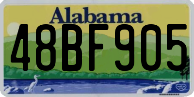 AL license plate 48BF905