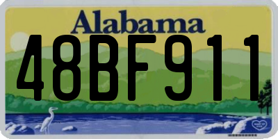 AL license plate 48BF911