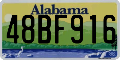 AL license plate 48BF916