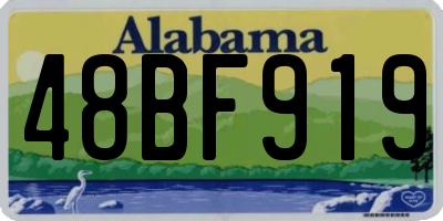 AL license plate 48BF919