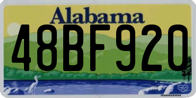 AL license plate 48BF920