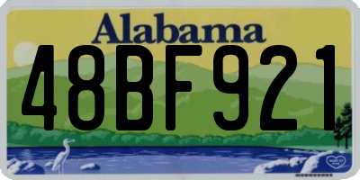 AL license plate 48BF921