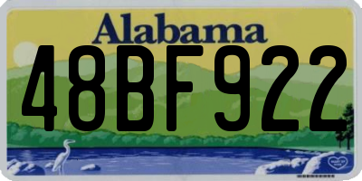 AL license plate 48BF922