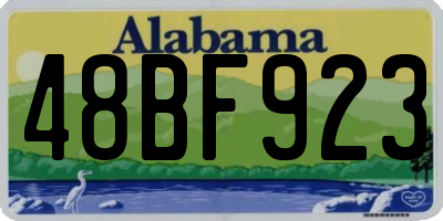 AL license plate 48BF923