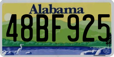 AL license plate 48BF925